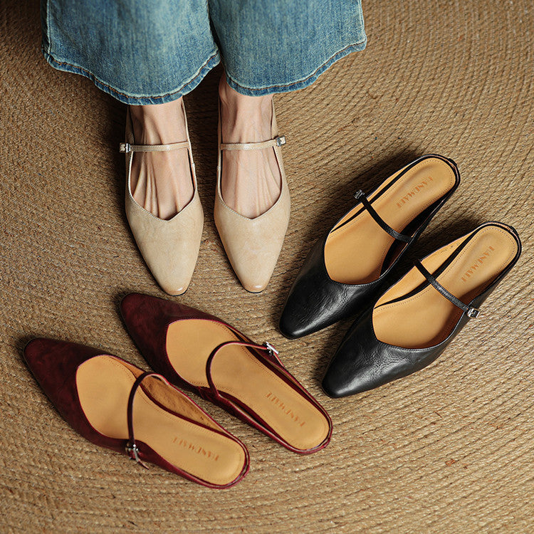 Orella – mules en cuir authentique