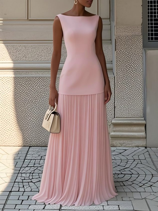 Serena™ | Robe Maxi Plissée