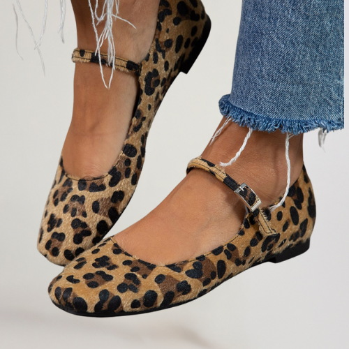 Lena | Ballerines avec fermeture et sangle réglable