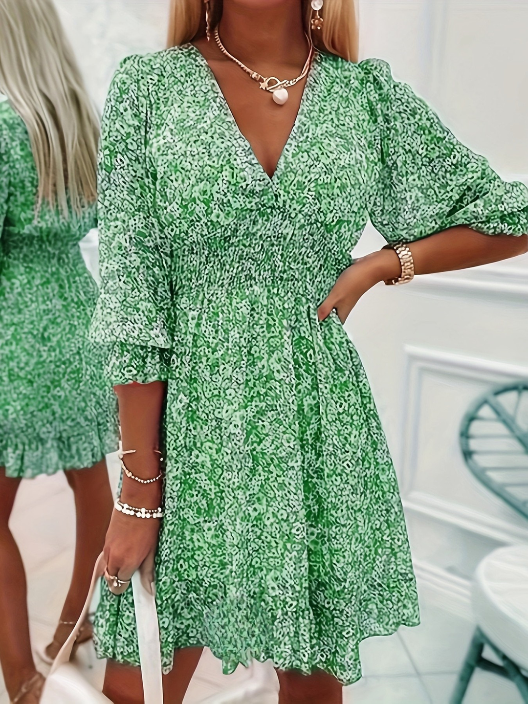 Nissia™ | Robe Mini à Volants Florale
