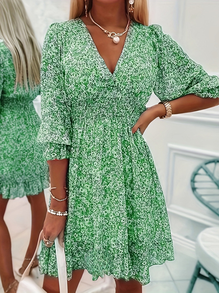 Nissia™ | Robe Mini à Volants Florale