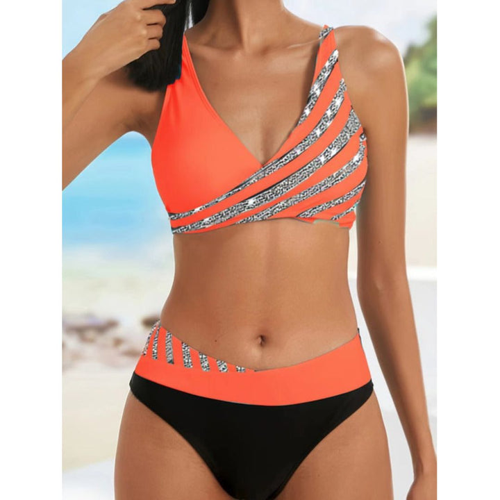 Zoë – Haut de bikini imprimé style halter
