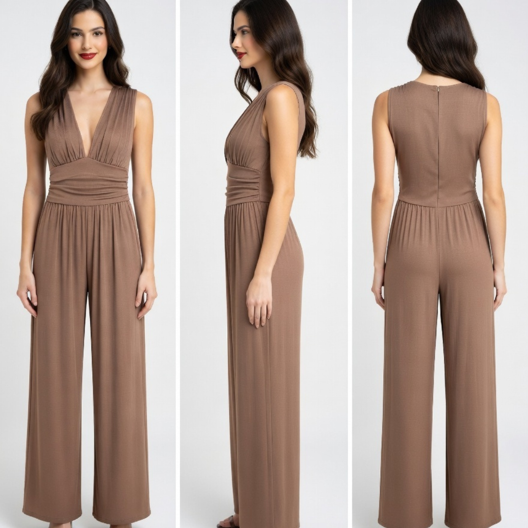 Lucas & Léa Paris – Combinaison chic sans manches à jambes larges