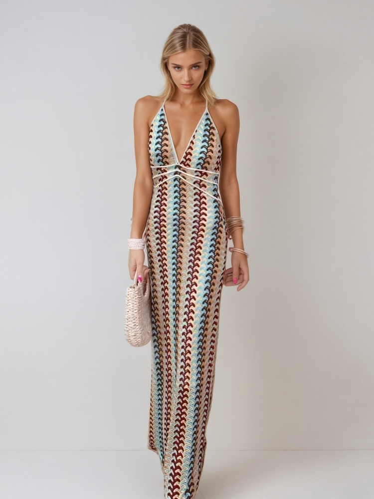 Naama-Lee™ | Robe Maxi Décolleté V Sans Dos