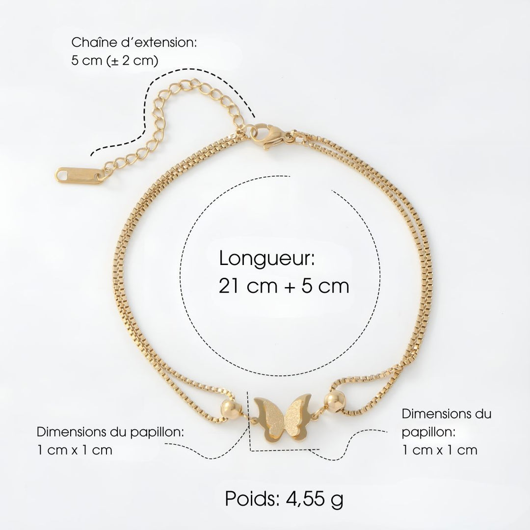 Lucas & Lèa Paris | Bracelet de Cheville Papillon
