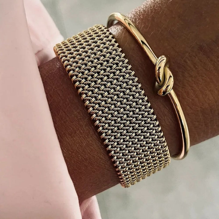 Lucas & Lèa Paris | Bracelet en Acier Plaqué Or