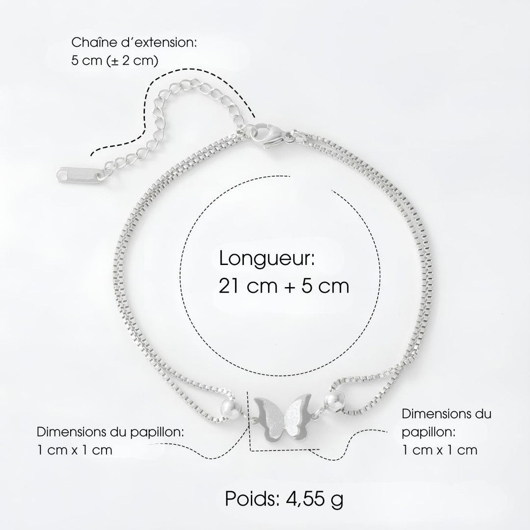 Lucas & Lèa Paris | Bracelet de Cheville Papillon