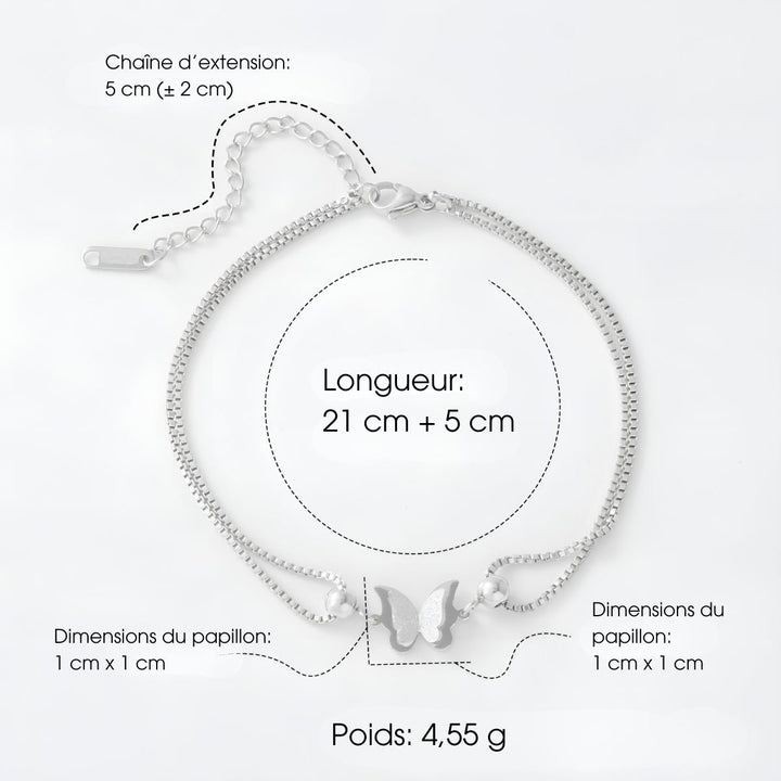 Lucas & Lèa Paris | Bracelet de Cheville Papillon