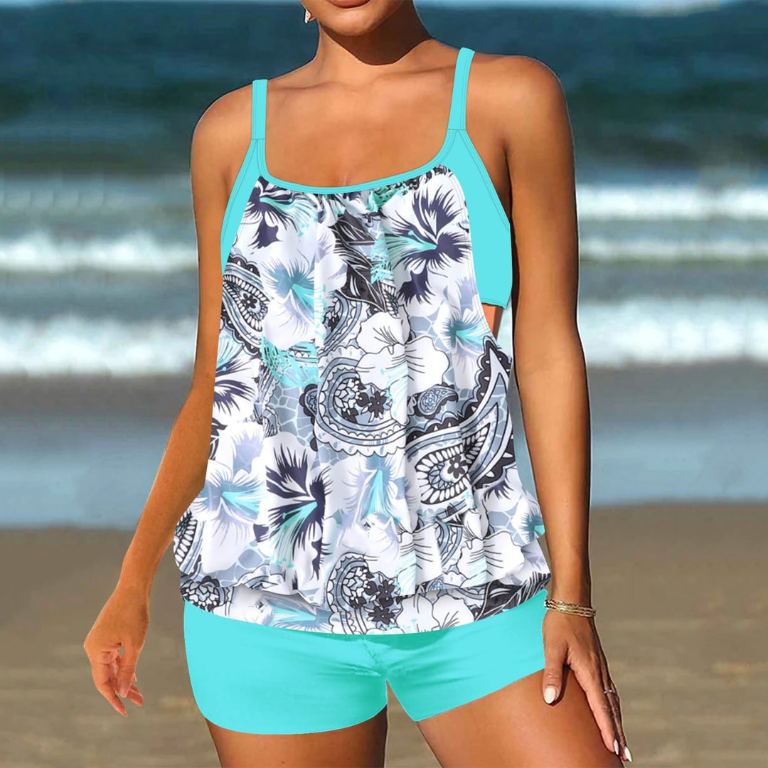 Barbara™ | Tankini divisé avec un élégant motif océan