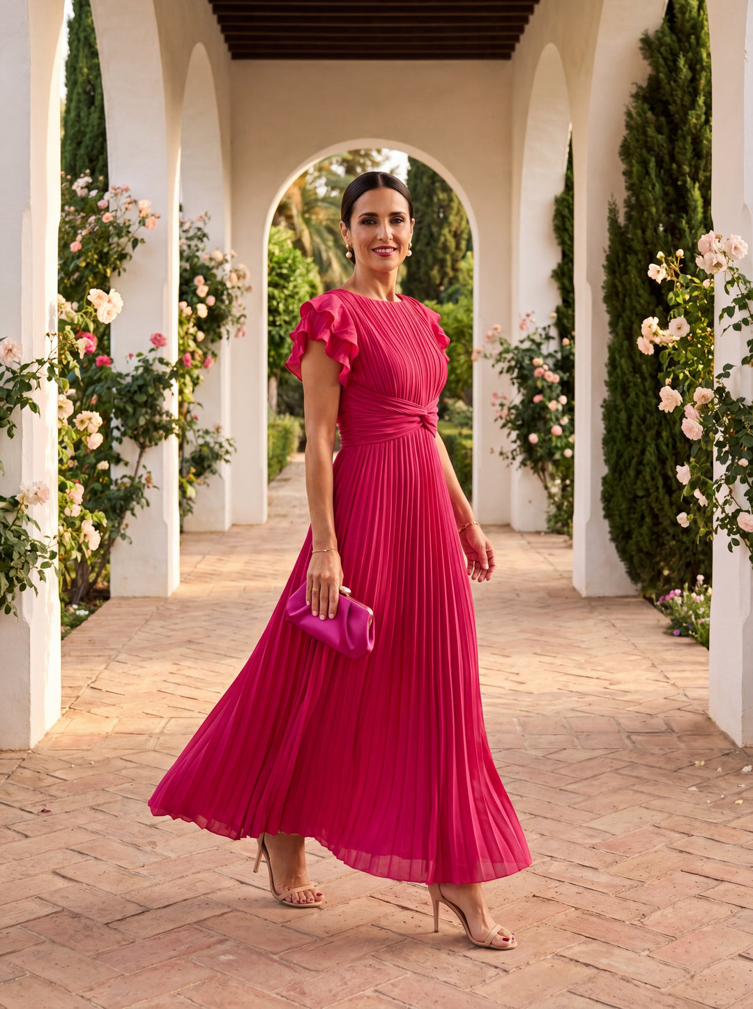 LARA | ROBE MAXI PLISSÉE CLASSIQUE
