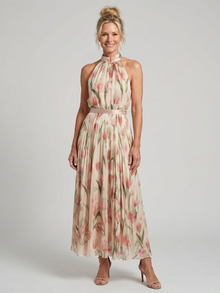 Reyna | Robe midi halter florale