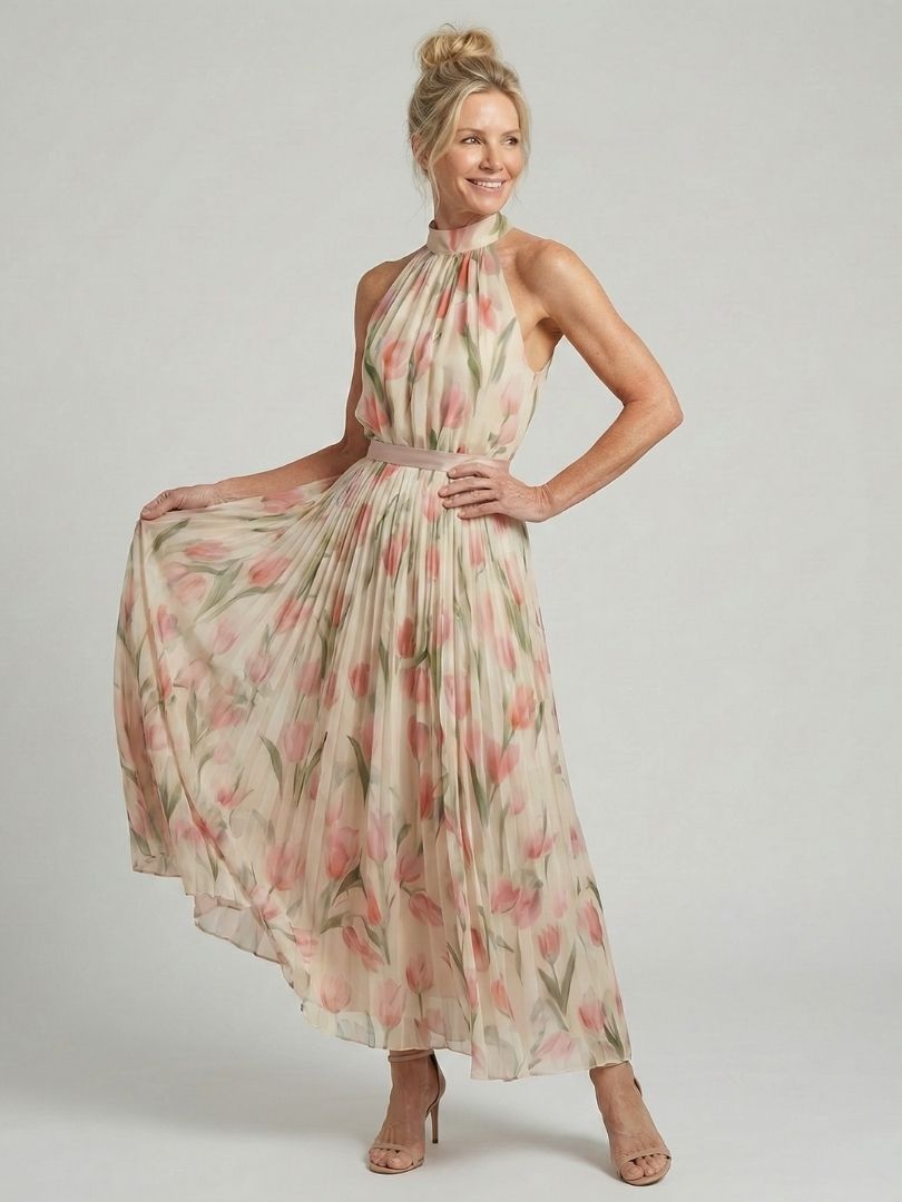 Reyna | Robe midi halter florale