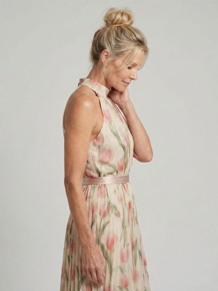 Reyna | Robe midi halter florale