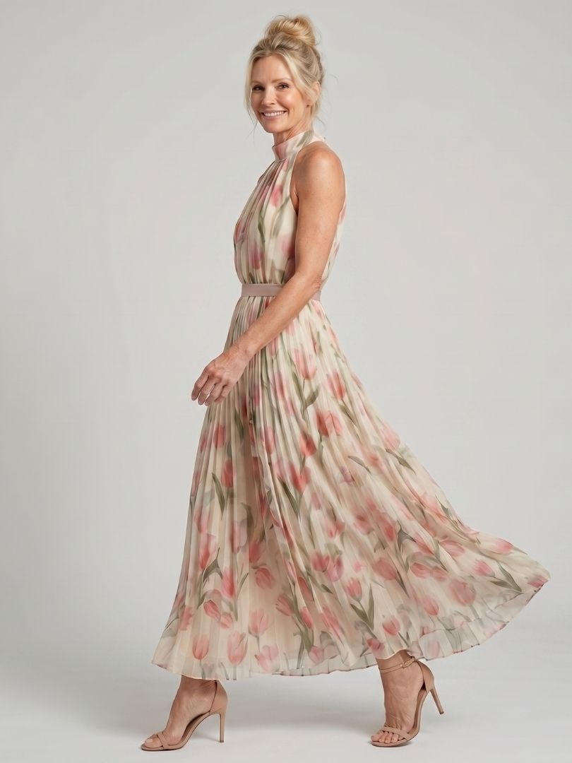 Reyna | Robe midi halter florale