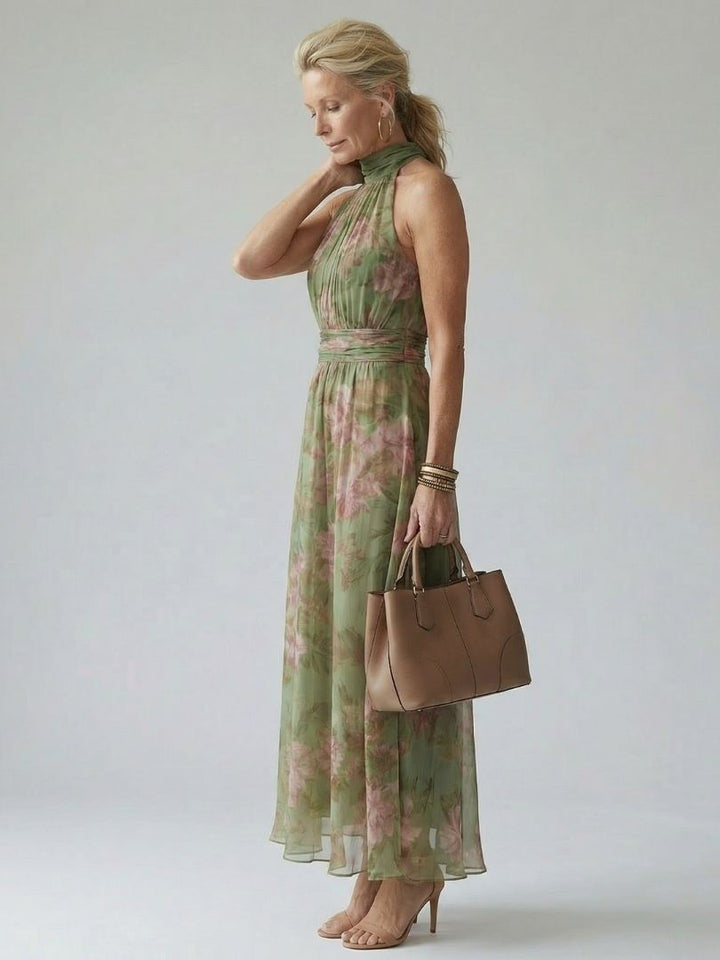 Mirella | Robe midi halter