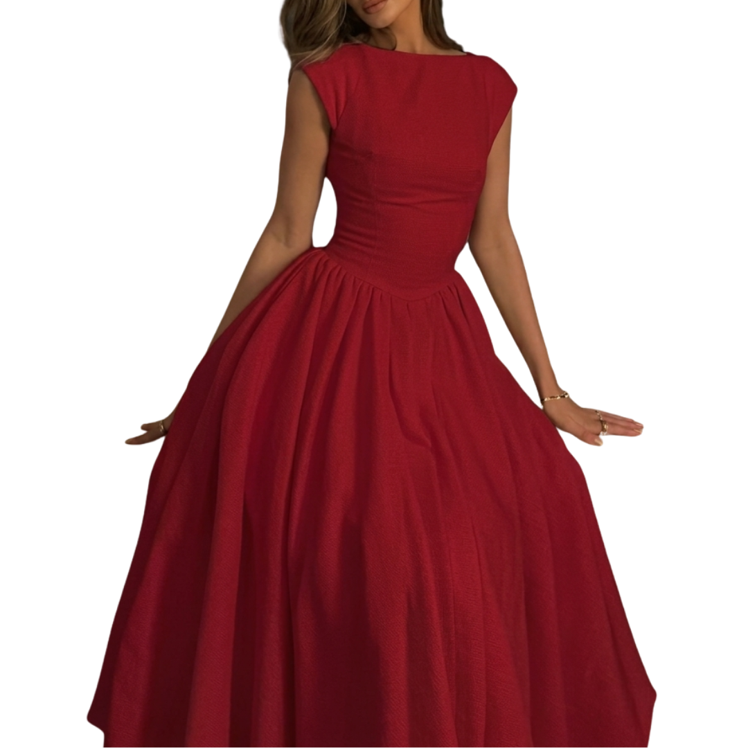 CLARISSA – Robe Maxi Dos Nu Bardot Chic