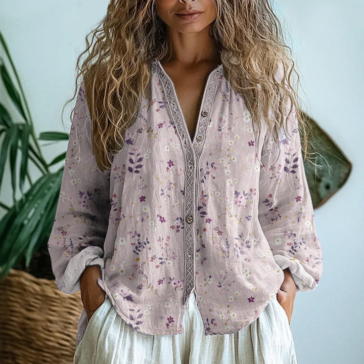 Brianna | Chemise élégante vintage avec imprimé floral
