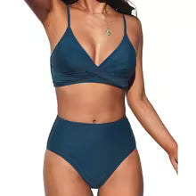 Bikini Froncé Taille Haute Maintien Renforcé