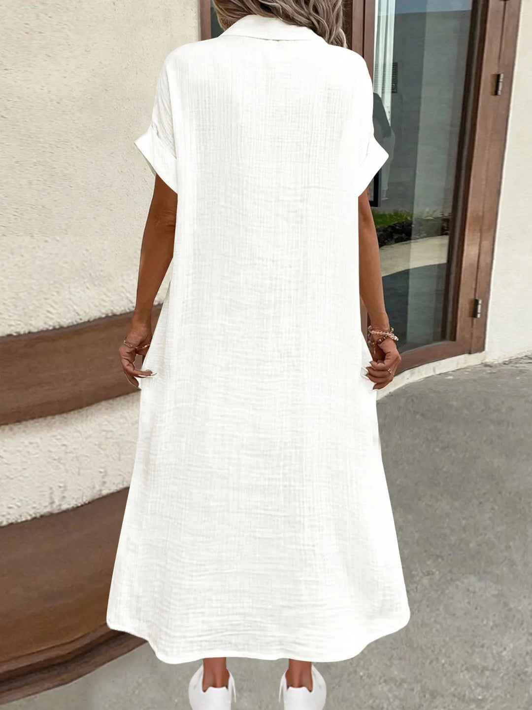Jupe chemise unie tendance