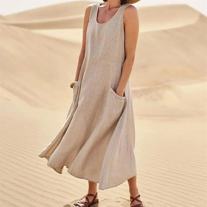 Robe d'été sans manches en coton