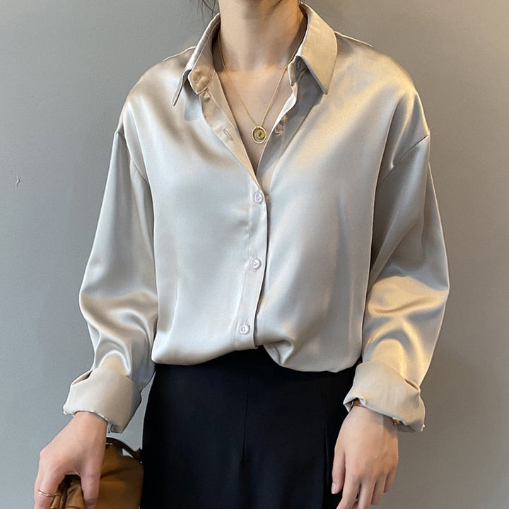 Blouse décontractée à coupe droite pour femmes – Kring