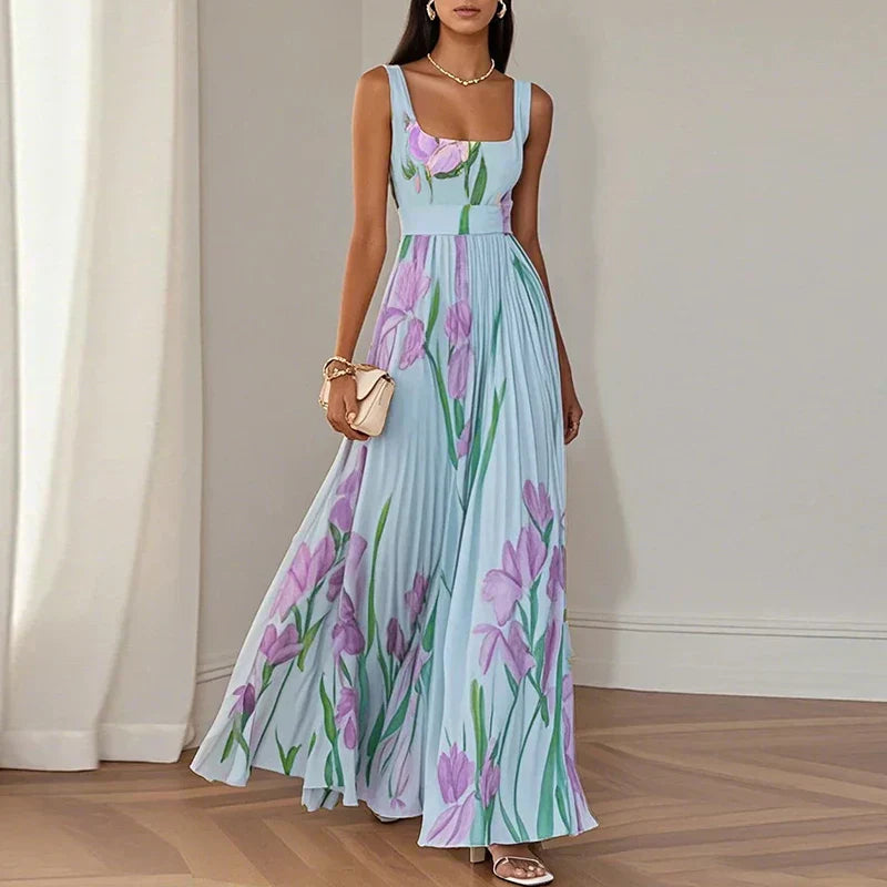 Grace | Robe Maxi A-Ligne Fleurie
