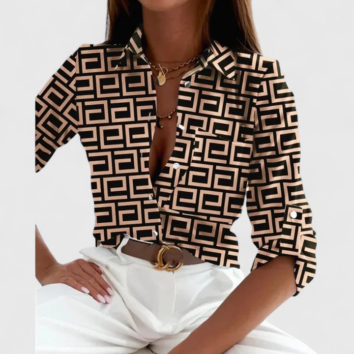 Lisette | Blouse Élégante à Manches Longues