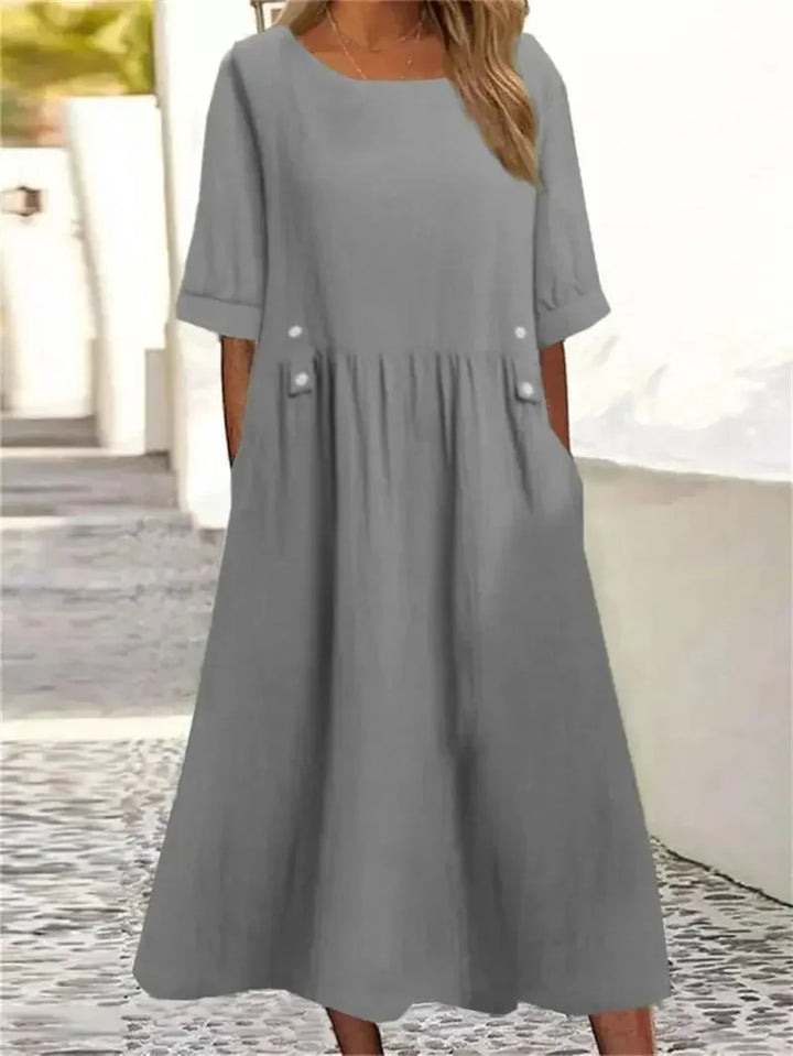 Robe Femme  Coton Lin Confortable