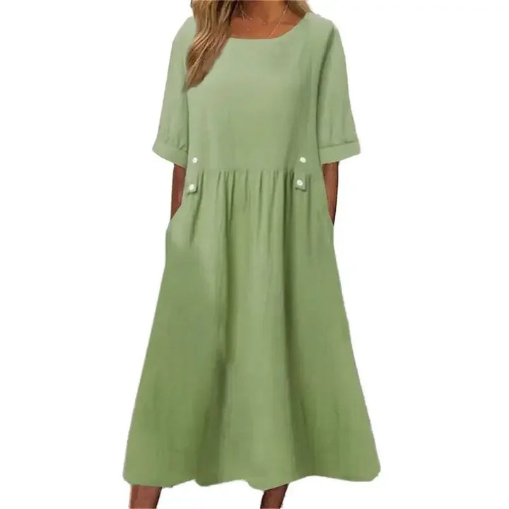 Robe Femme  Coton Lin Confortable