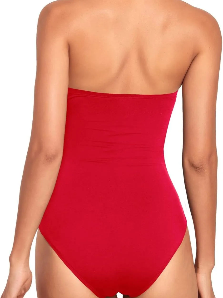 Maillot de Bain Une Pièce Bandeau Ventre Plat