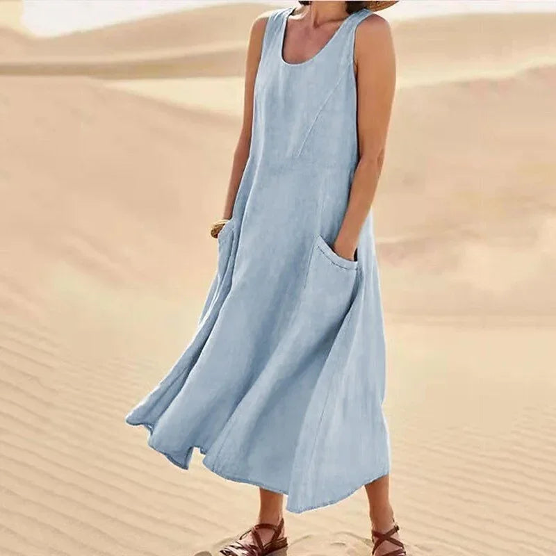 Robe d'été sans manches en coton