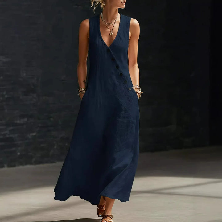 Robe Maxi Décontractée Sans Manches
