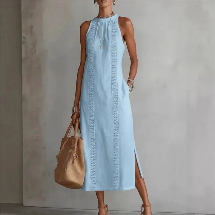 Robe d'été blanche sans manches