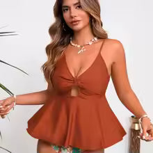 Ensemble Tankini Fluide Ventre Plat