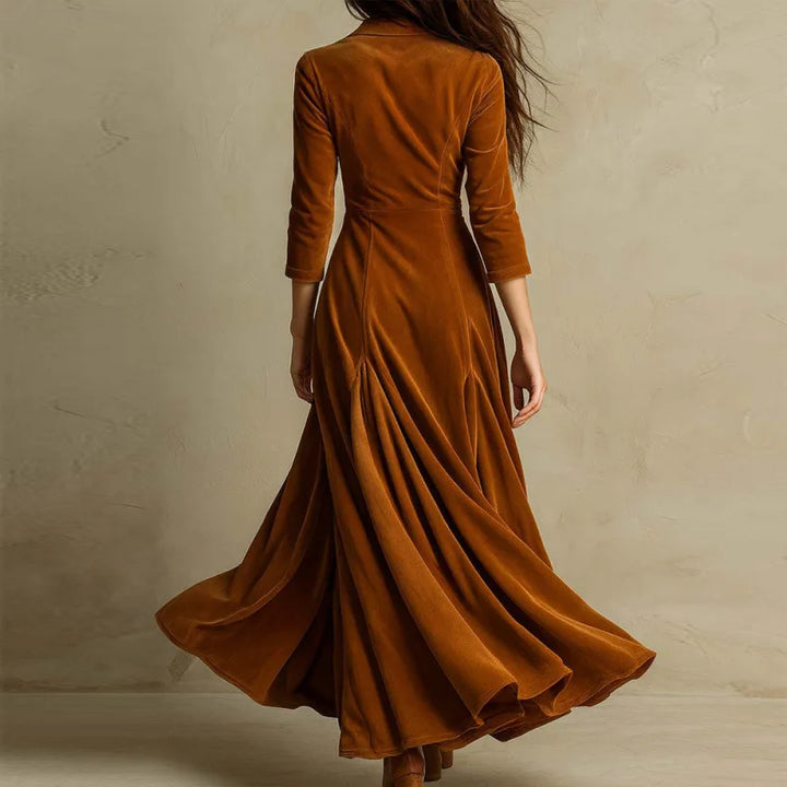 Mirella | Robe Maxi en Velours Fluide