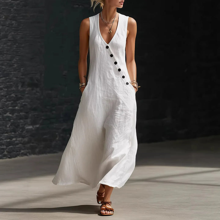 Robe Maxi Décontractée Sans Manches