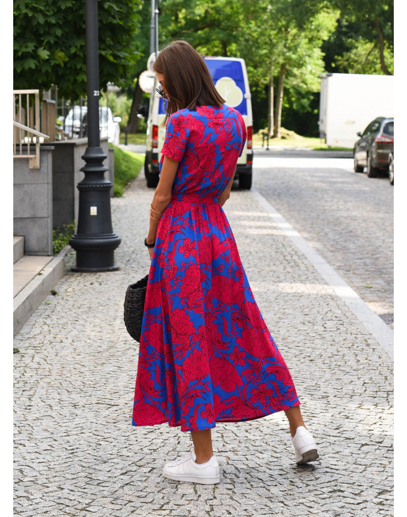 Judy | Robe Florale Élégante à Col V