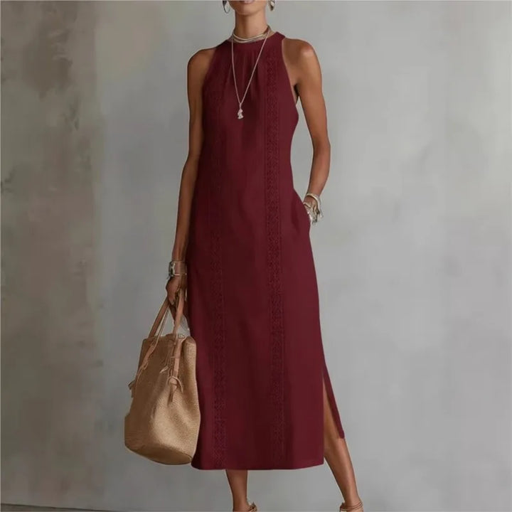 Robe d'été blanche sans manches