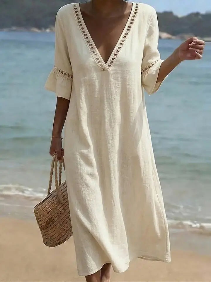 Robe Midi V-Cou