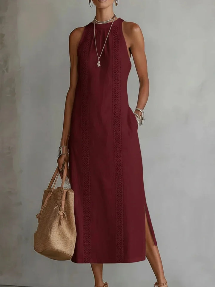 Robe d'été blanche sans manches