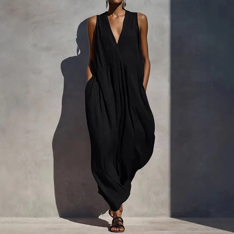 Robe Maxi Décolleté V Sans