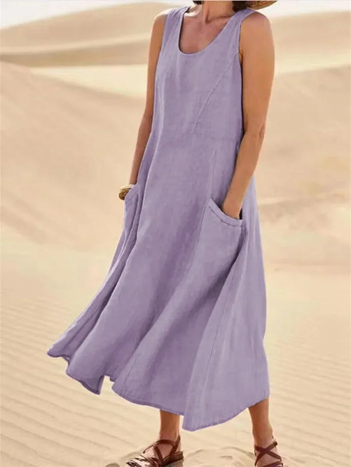 Robe d'été sans manches en coton