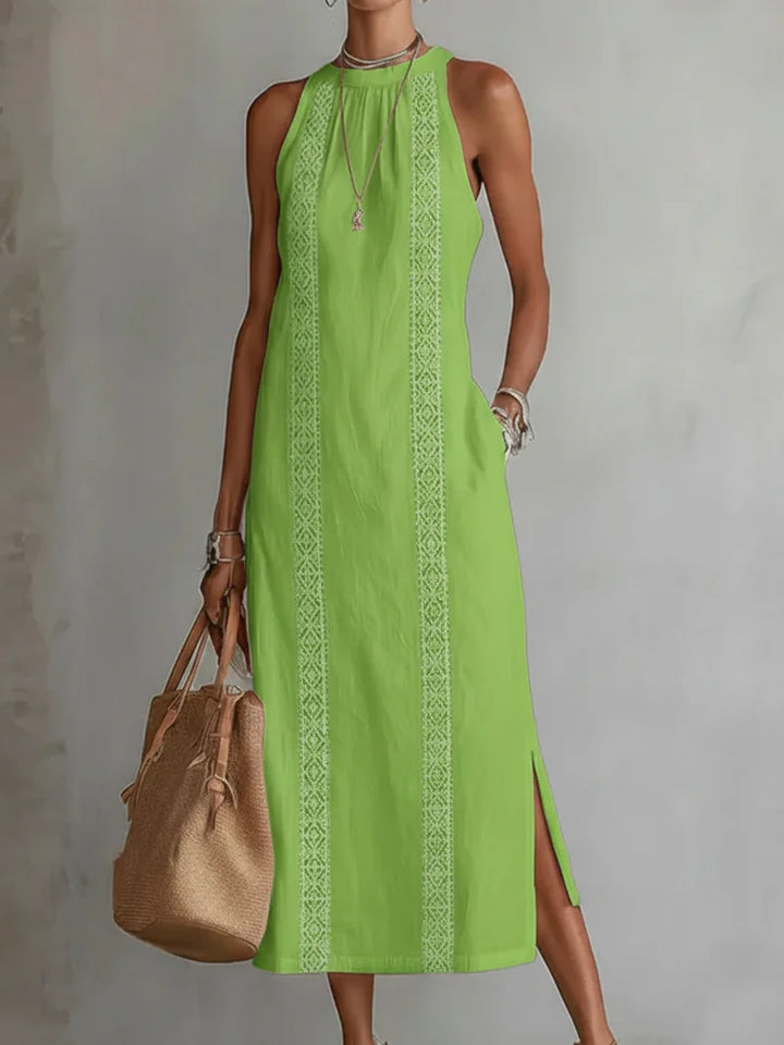 Robe d'été blanche sans manches