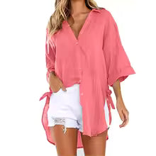 Chemise de Plage à Cordon Ajustable