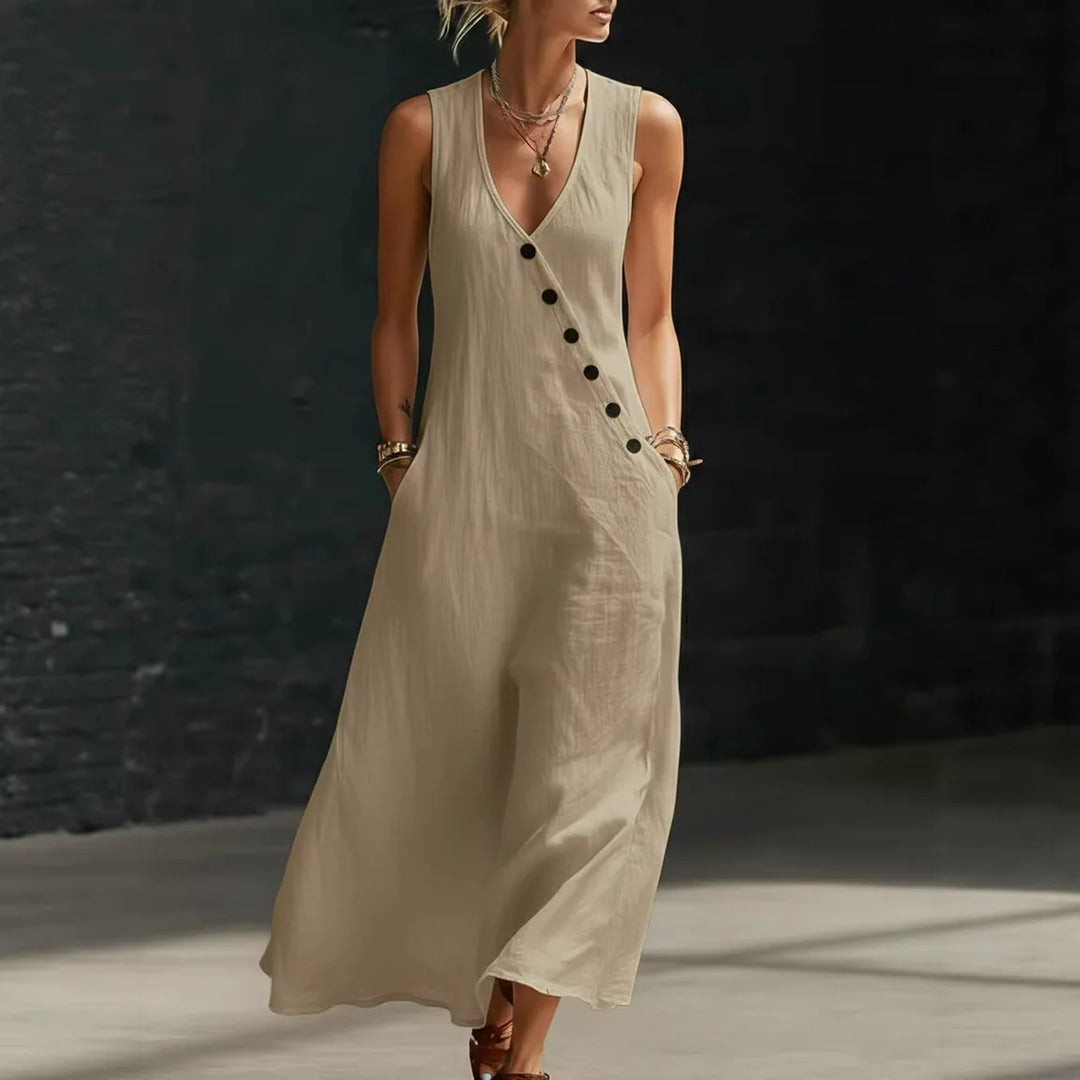 Robe Maxi Décontractée Sans Manches