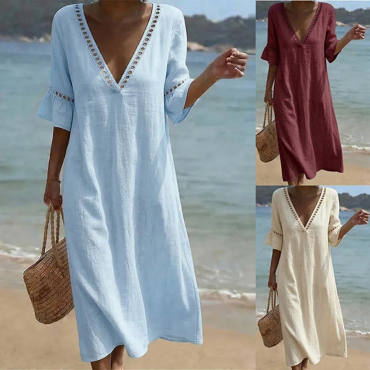 Robe Midi V-Cou