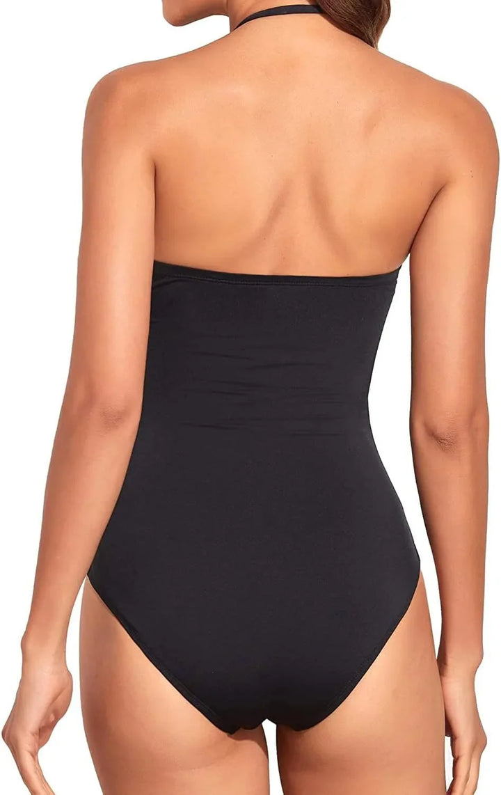 Maillot de Bain Une Pièce Bandeau Ventre Plat