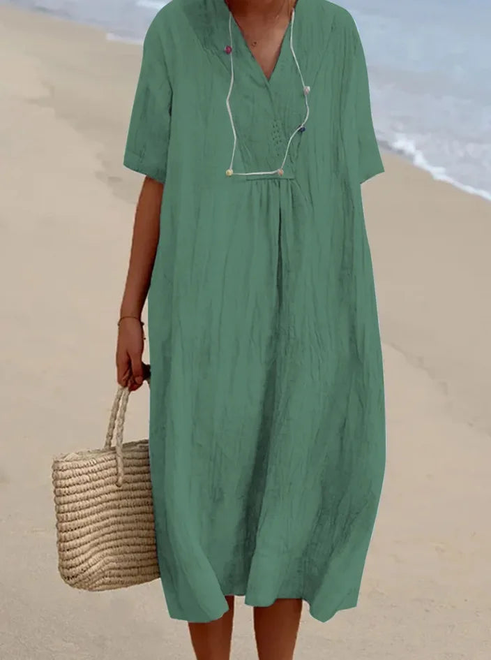 Silvana™ | Robe Maxi Texturée Décontractée