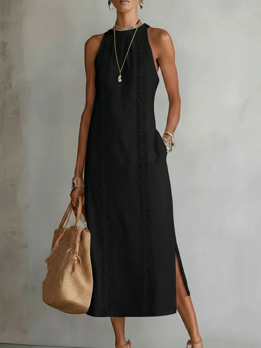 Robe d'été blanche sans manches