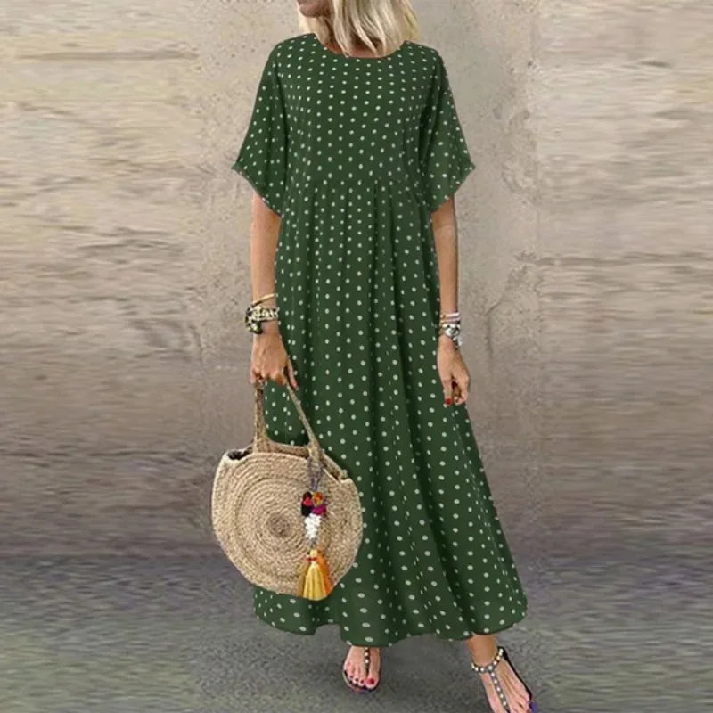 Robe Maxi Boho Imprimé Vintage